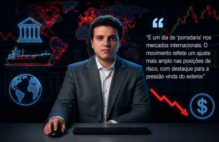 Queda das bolsas globais e análise de Mário Pisani sobre dólar e Ibovespa