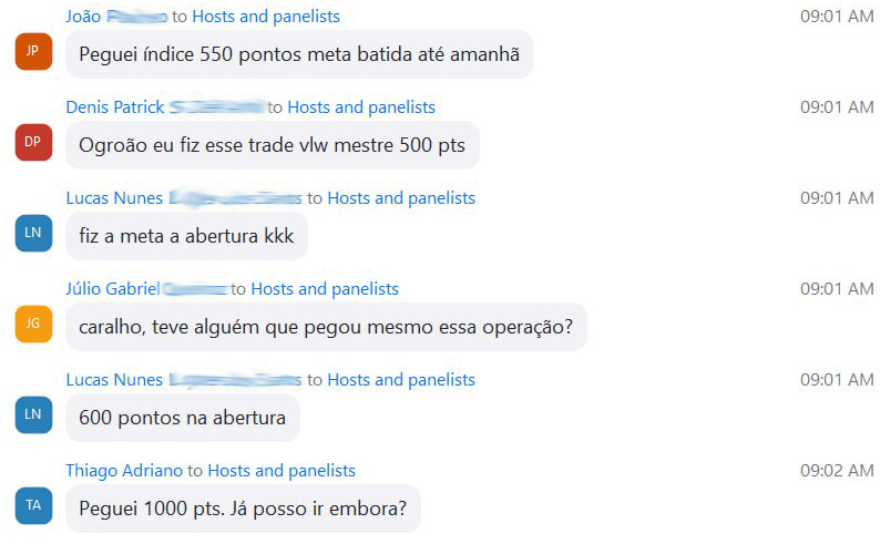 Depoimentos de alunos — 1