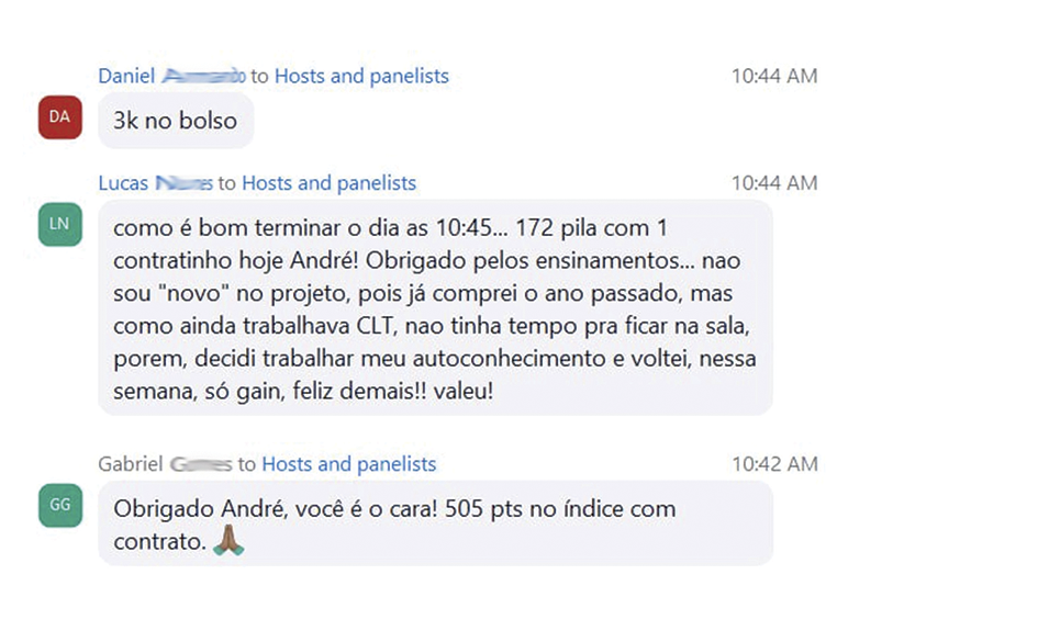 Depoimentos de alunos — 6