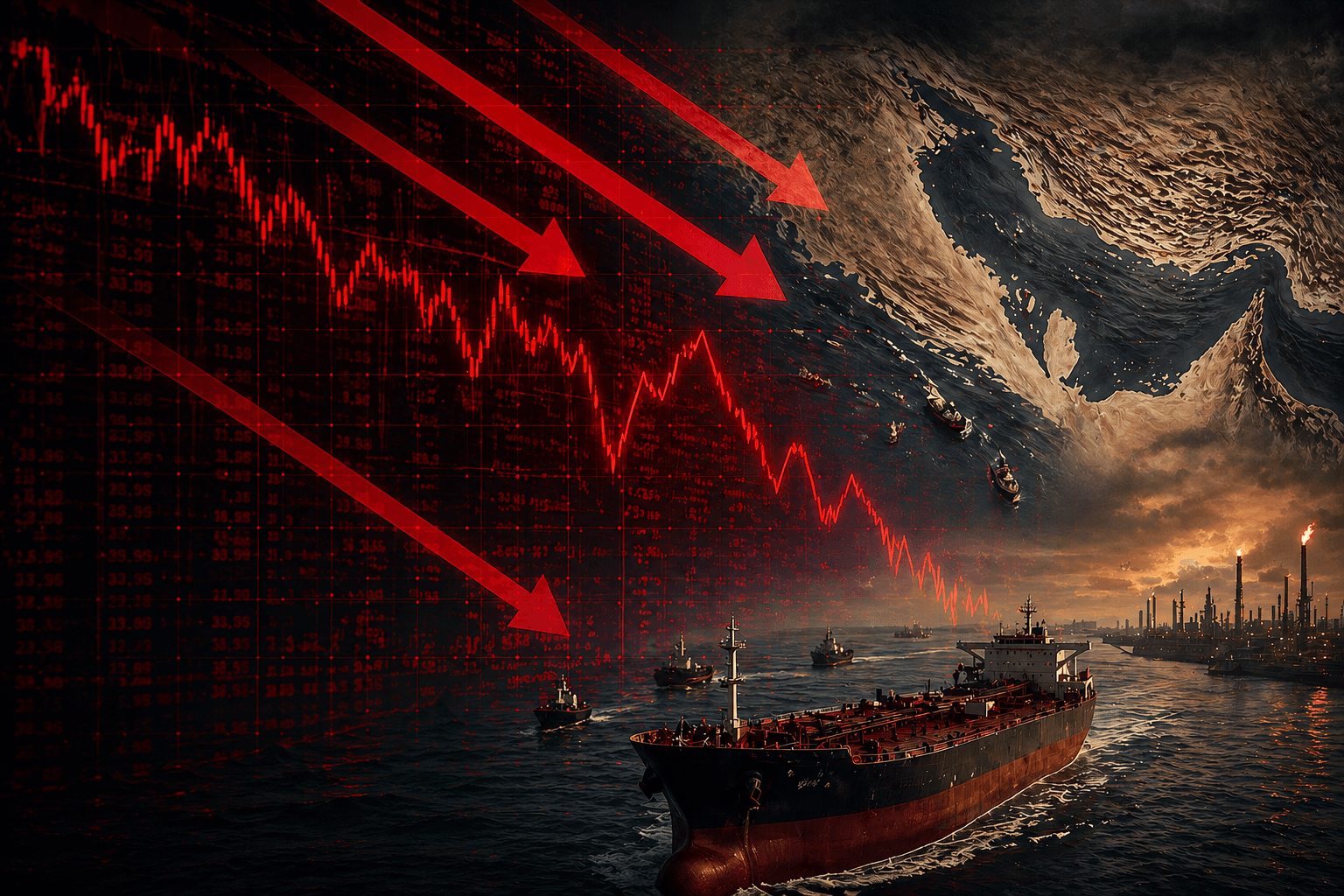 Petróleo acima de 100 dólares e tensão no Oriente Médio impactam mercados e derrubam bolsas globais